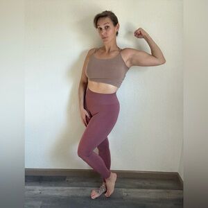 Alphalete Amplify Leggings NEW Rose Small High Waisted Gym